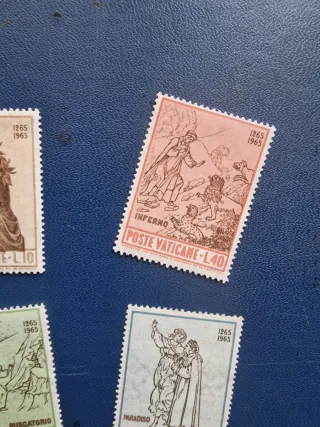 Serie francobolli Poste Vaticane Dante