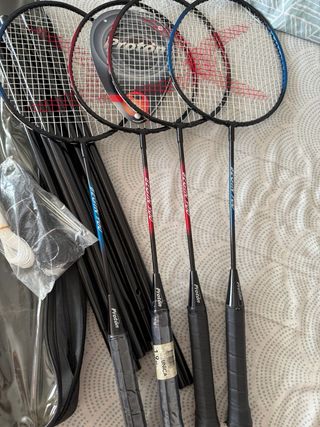 Set de Bádminton con 4 Raquetas