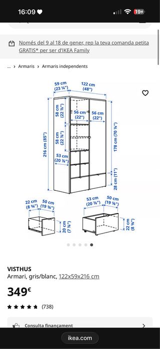 Armario blanco y gris