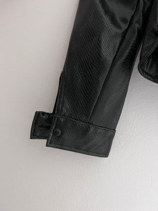 Chaqueta Vintage Piel Serpiente Negra