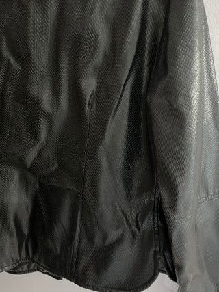 Chaqueta Vintage Piel Serpiente Negra