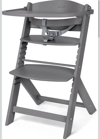 Trona KikkaBoo de Madera Bebé Gris Nueva