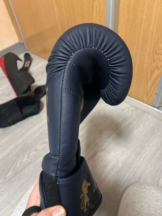 Guantes y espinilleras Muay Thai Leone y Custom