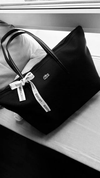 Bolso Grande Negro Lacoste