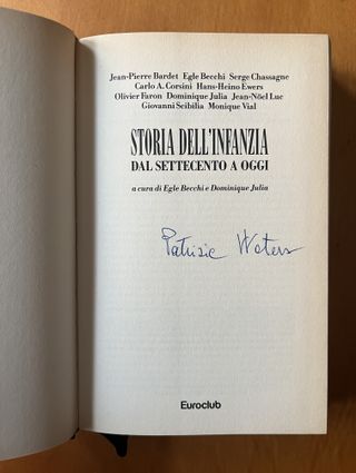 STORIA DELL'INFANZIA DAL SETTECENTO A OGGI - 1997