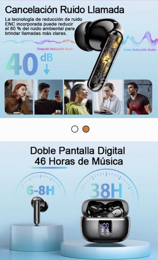 Auriculares Bluetooth 5.4 Inalámbricos