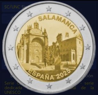 2 € ESPAÑA 2025 CIUDAD VIEJA DE SALAMANCA