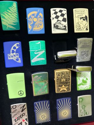 Collezione di accendini Zippo vintage originali 21 pz
