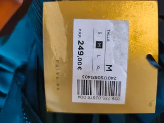 Vestido verde ceremonia T44 nuevo con etiqueta