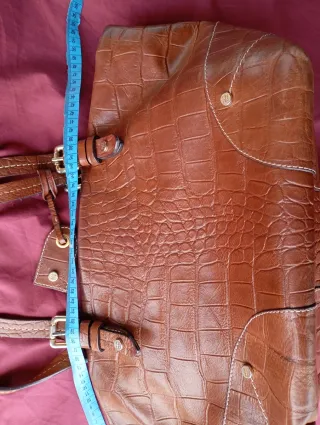 Bolso Gloria Ortiz Marrón Piel Cocodrilo