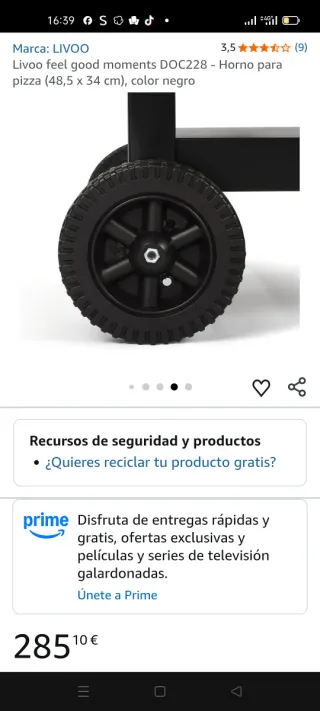 Horno Barbacoa Livoo Exterior Negro