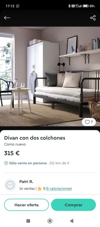 Sofá cama Fyresdal IKEA doble/indiv. + 2 cochones
