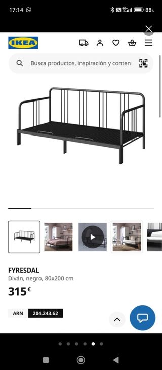 Sofá cama Fyresdal IKEA doble/indiv. + 2 cochones