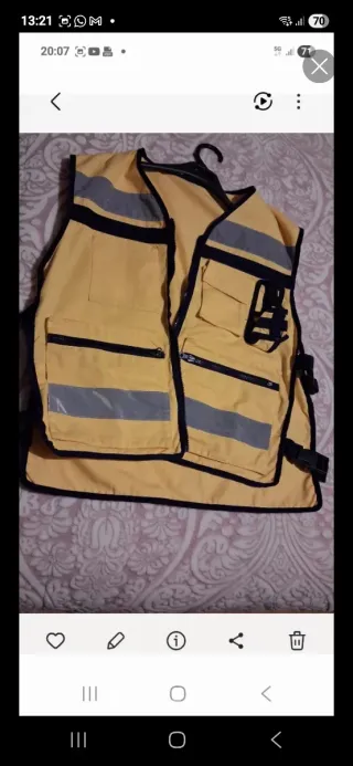 Chaleco de trabajo reflectante amarillo