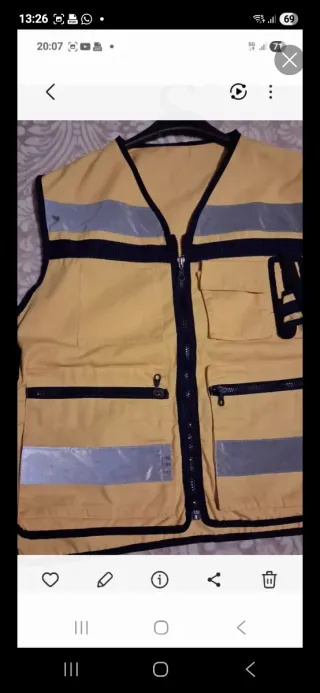 Chaleco de trabajo reflectante amarillo