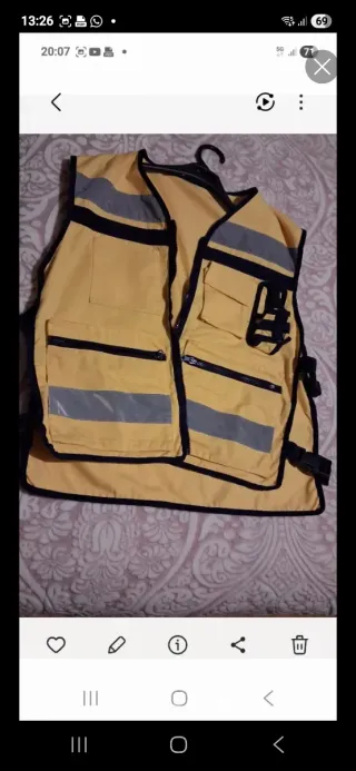 Chaleco de trabajo reflectante amarillo