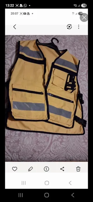 Chaleco de trabajo reflectante amarillo