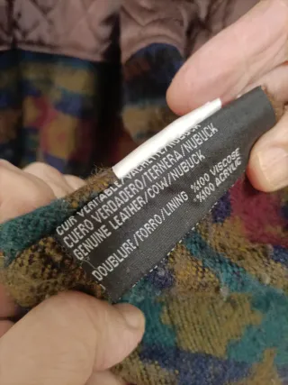 Chaquetón de cuero marrón Talla 58