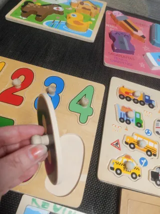 Lote de 7 Puzzles de Madera