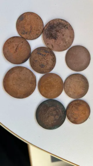 Lote de 10 monedas antiguas
