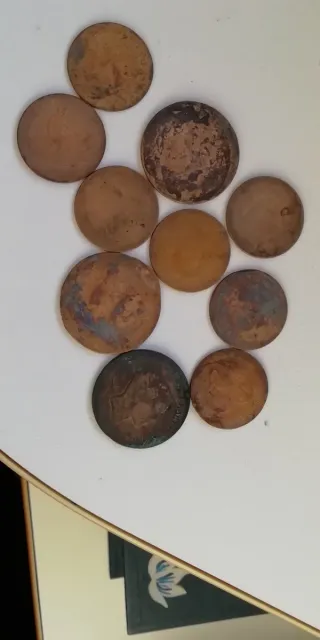 Lote de 10 monedas antiguas