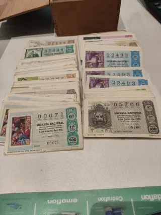 Lotería Nacional 1975 - Décimos Todos los sorteos