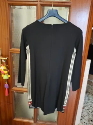 Vestito donna fantasia nero e rosso