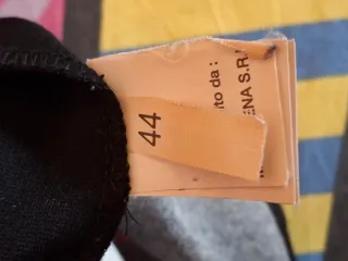 Vestito donna fantasia nero e rosso