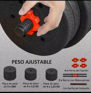 Juego de Mancuernas Ajustables 20kg