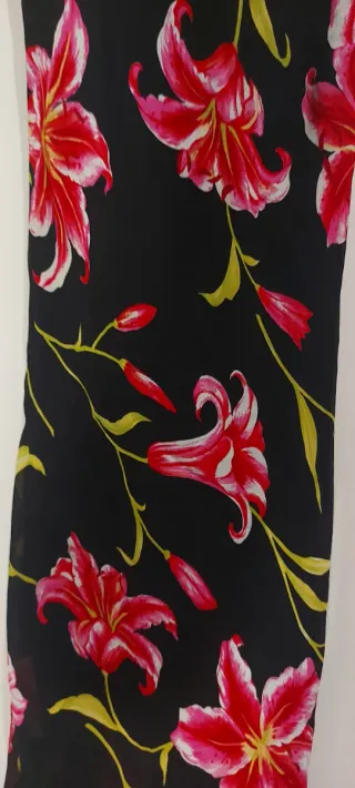 Vestido largo estampado flores