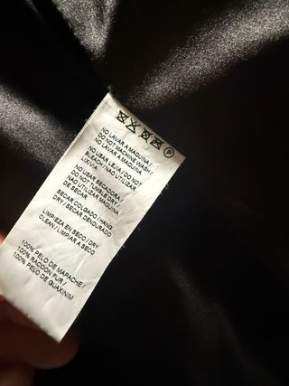 Chaleco ( bdba )de pelo azul y negro