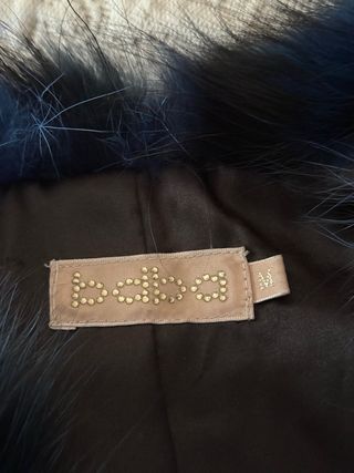 Chaleco ( bdba )de pelo azul y negro