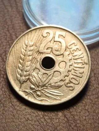 Moneda 25 céntimos República Española 1934