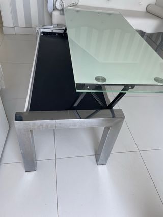 Mesa plegable cristal moderna