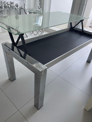 Mesa plegable cristal moderna