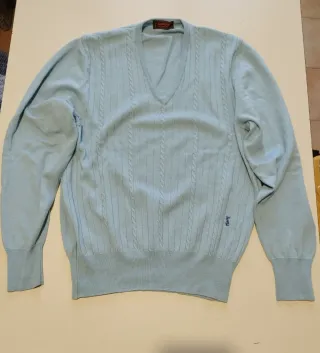 Maglione YSL Tricot Azzurro Uomo