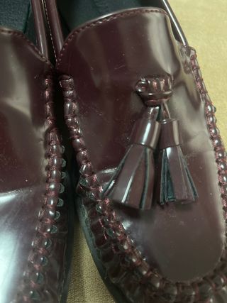 Mocasines mujer burdeos talla 38