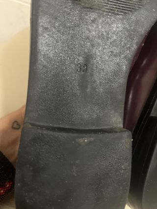 Mocasines mujer burdeos talla 38