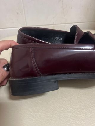 Mocasines mujer burdeos talla 38