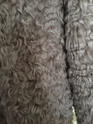 Abrigo pelo mujer gris talla 46