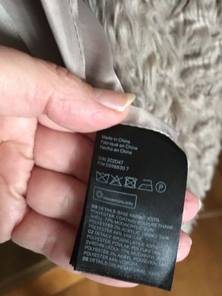 Abrigo pelo mujer gris talla 46