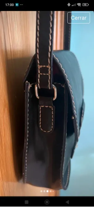 Bolso Cartera Clásico de piel Negro