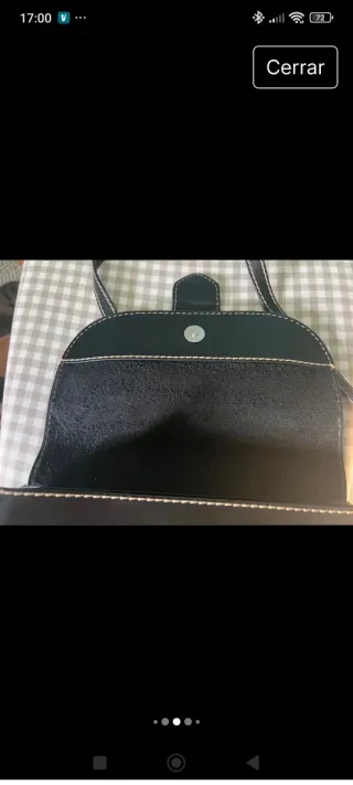 Bolso Cartera Clásico de piel Negro