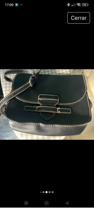 Bolso Cartera Clásico de piel Negro