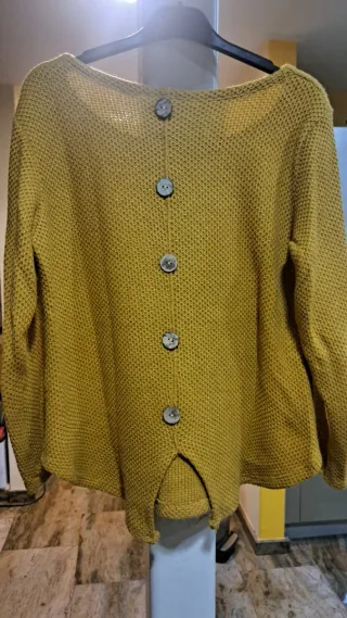 Jersey de punto  color mostaza.talla única.talla M