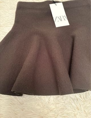 Minifalda punto Zara Talla M/38