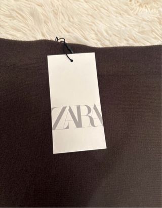 Minifalda punto Zara Talla M/38