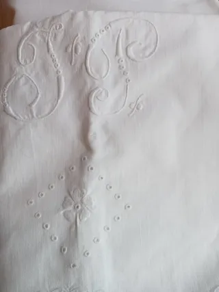 Lote sábanas antiguas algodón