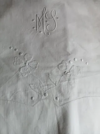 Lote sábanas antiguas algodón