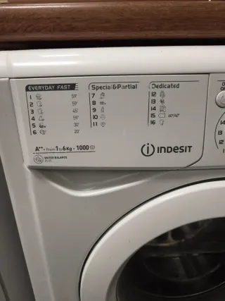 Lavadora Indesit 6kg 1000rpm